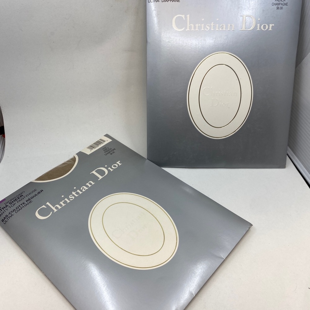 Christian Dior Panty Hose Stockings French Champagne Size 2